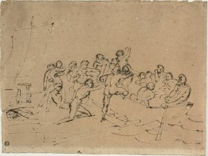 Il salvataggio dei superstiti della Zattera della Medusa da Jean Louis André Théodore Géricault