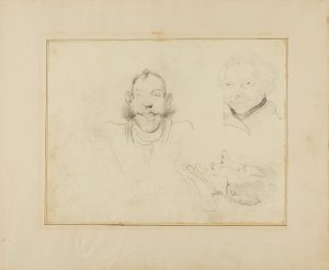 Tre caricature di teste