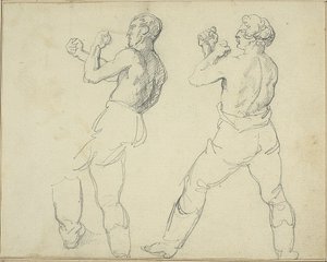 Due pugili rivolti a sinistra da Jean Louis André Théodore Géricault