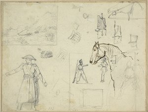 Studi vari da Jean Louis André Théodore Géricault