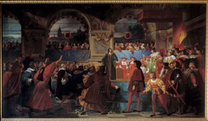 Re Luigi XII proclamato padre del popolo agli Stati Generali di Tours da Jean Louis Bezard