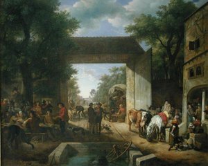 Mercato alle porte di una locanda