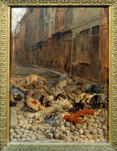 Rivoluzione del 1848: La barricata rue de la Mortellerie nel giugno 1848 o ricordo della guerra civile da Jean Louis Ernest Meissonier