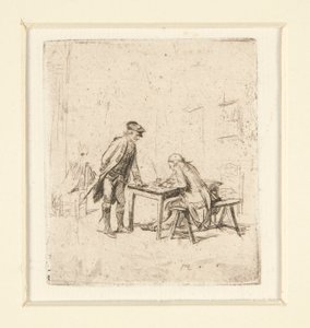 Il Rapporto e Arlecchino da Jean Louis Ernest Meissonier
