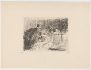 Avvocato con clienti in tribunale da Jean Louis Forain (signed by artist)