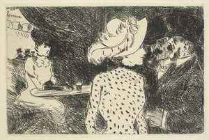 Scena al caffè (descrittiva) da Jean Louis Forain