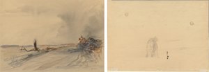 Terra devastata (recto); Figure in un paesaggio (verso) da Jean Louis Forain