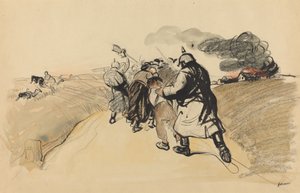 Incursione tedesca in un villaggio da Jean Louis Forain