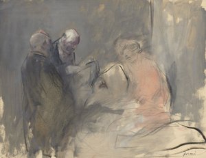 In ospedale recto Schizzo per In ospedale verso, quarto trimestre 1800 o primo terzo 1900 da Jean Louis Forain