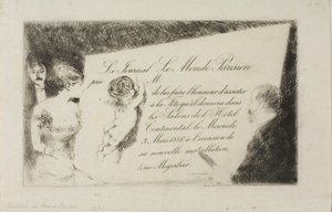 Invito da parte del quotidiano "Le Monde Parisien da Jean Louis Forain