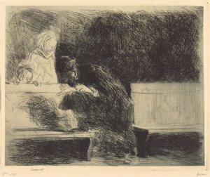 Avvocato che esamina un fascicolo da Jean Louis Forain