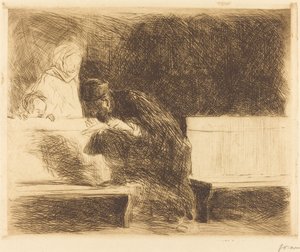 Avvocato che esamina un fascicolo da Jean Louis Forain