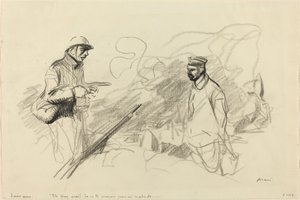 Poilu che riconosce il soldato tedesco da Jean Louis Forain