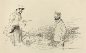 Poilu che Riconosce il Soldato Tedesco