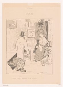 Schildersfamilie in atelier da Jean Louis Forain