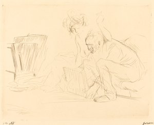 Il riposo della modella (seconda tavola) da Jean Louis Forain