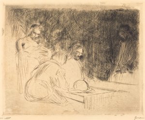 La cena a Emmaus (terza lastra)