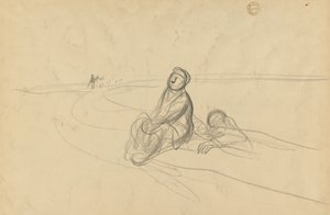 Due figure su una strada, c. 1919