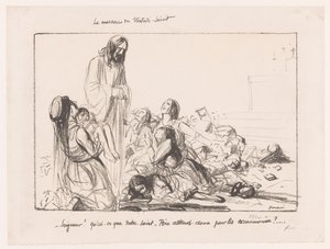 Donne in chiesa bombardata accusano Cristo da Jean Louis Forain
