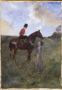 Donna a cavallo e pastorella