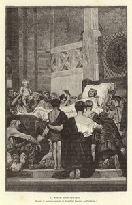 La morte di Santa Genoveffa, c512 da Jean Louis Hamon