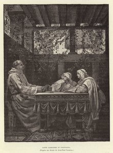 Santa Radegonda e il poeta Venanzio Fortunato, VI secolo da Jean Louis Hamon
