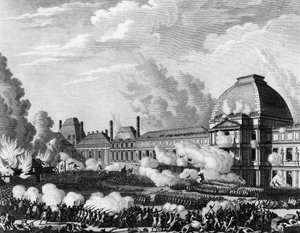 Rivoluzione Francese: 10 agosto da Jean Louis II (after) Prieur