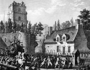 Rivoluzione francese: Pierre Victor de Besenval de Brunstatt, Barone de Besenval (1721-1791) condotto a Brie Comte Robert il 10 agosto