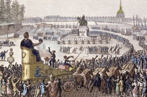Prima celebrazione della Libertà a Parigi il 15 aprile da Jean Louis the Younger Prieur