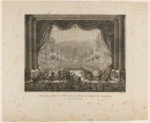 Festa delle Guardie del Corpo, reggimenti delle Fiandre, dragoni di Montmorency e Guardie Nazionali di Versailles da Jean Louis the Younger Prieur