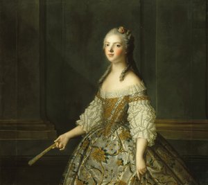 Madame Adélaïde di Francia 1732-1800, con un ventaglio, ca 1752 da Jean Marc Nattier