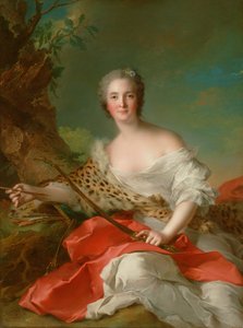 Ritratto di Constance-Gabrielle-Magdeleine Bonnier de la Mosson come Diana da Jean Marc Nattier
