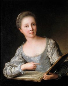 Ritratto di una giovane donna che legge uno spartito