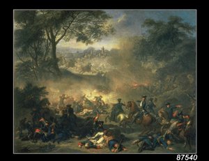 La battaglia di Poltava nel 1709, 1717 da Jean Marc Nattier