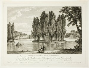 Tomba di Jean Jacques Rousseau da Jean Michel Moreau