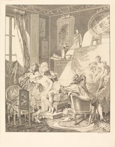 Il modello onesto da Jean Michel Moreau after Pierre Antoine Baudouin