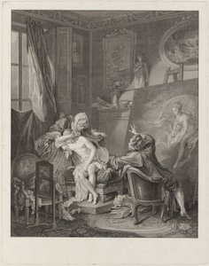 Il modello onesto da Jean Michel Moreau and Jean Baptiste Blaise Simonet after Pierre Antoine Baudouin