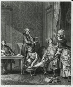 Il Levee, inciso da Louis Michel Halbou (1730-c.1809) 1781 da Jean Michel the Younger Moreau