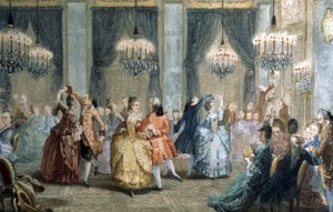 Ballo nel XVIII secolo da Jean Michel the Younger Moreau