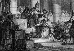 Incoronazione di Carlo Magno, 25 dicembre 800: il re dei Franchi (747-814) è consacrato imperatore dell