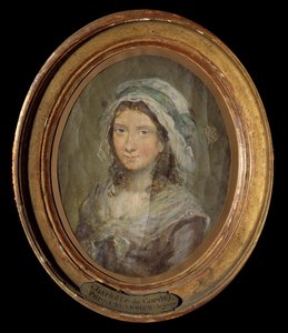 Ritratto di Charlotte Corday (1768-1793) Dipinto di Moreau Le Jeune (1741-1814) 1793. da Jean Michel the Younger Moreau