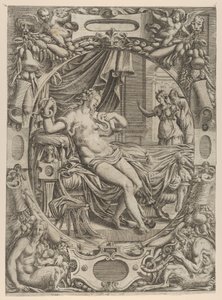 Cleopatra morsa da un aspide, 1535-55 da Jean Mignon