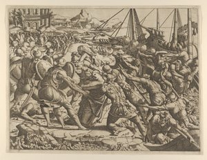 Il rapimento di Elena, 1535-55 da Jean Mignon