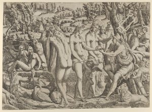 Il giudizio di Paride, 1535-55 da Jean Mignon