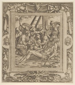 La lamentazione su Cristo, 1535-55 da Jean Mignon