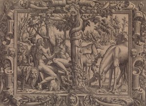 La tentazione di Eva, 1535-55 da Jean Mignon