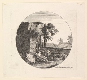 Le rovine a sinistra da Jean Morin