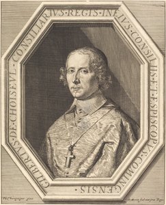 Gilbert de Choiseul du Plessis Praslin da Jean Morin after Philippe de Champaigne