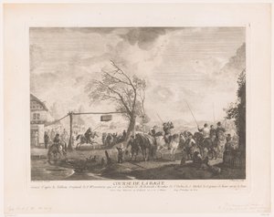 Giostra presso una locanda di campagna da Jean Moyreau
