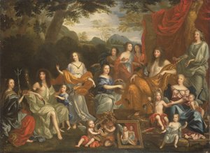 La famiglia di Luigi XIV da Jean Nocret